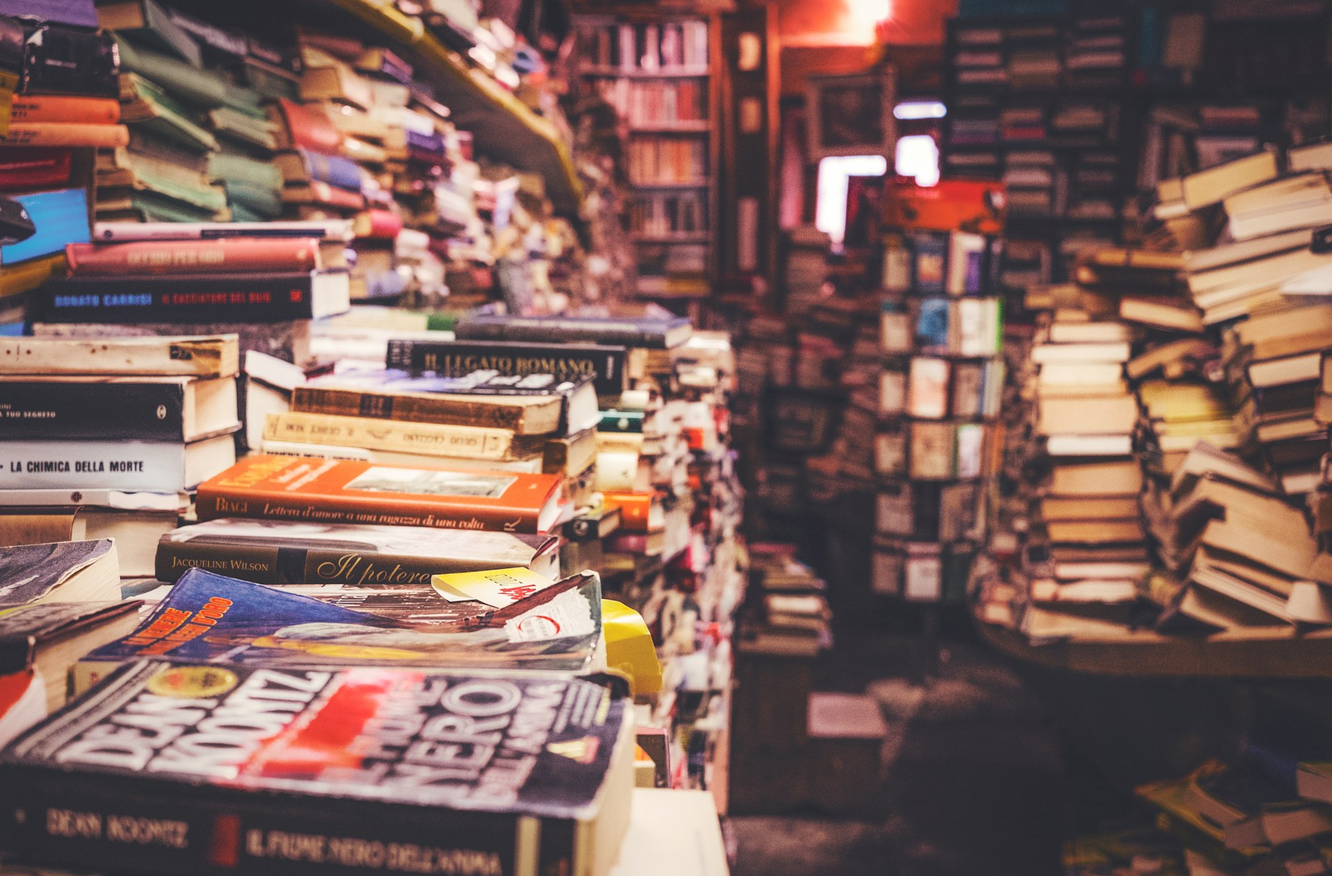 piled book lot